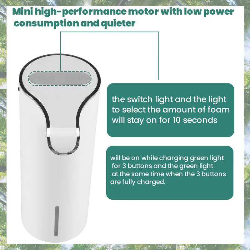 2025-trend-soap-dispenser-automatic-touchless-usb-rechargeable-electric-foam-soap-dispenser-adjustable-waterproof-450-ml