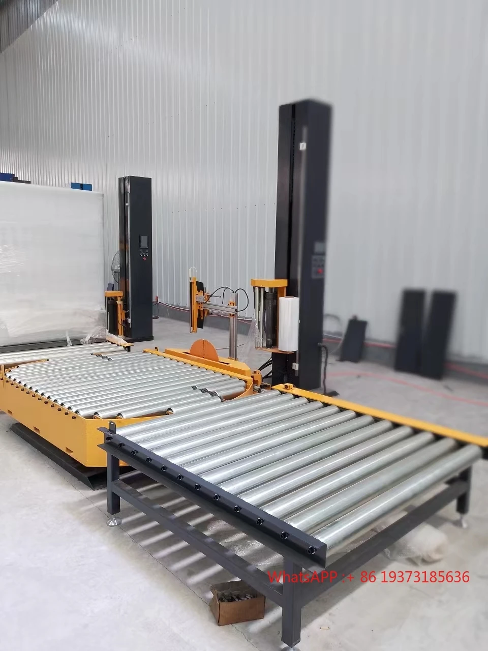 Full Auto Wrapping Machine with CE Certification /Pallet Stretch Wrapper with Roller Conveyor System
