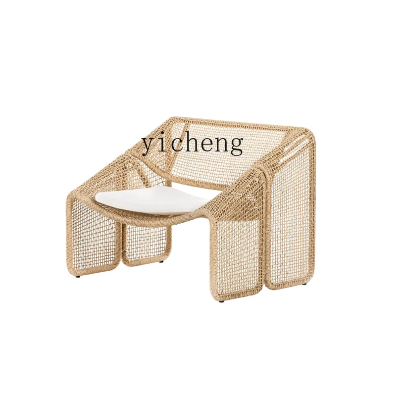 Zz كرسي الروطان الخارجي أريكة واحدة الروطان شرفة طاولة القهوة B & B فندق حديقة فناء طاولات وكراسي الديكور