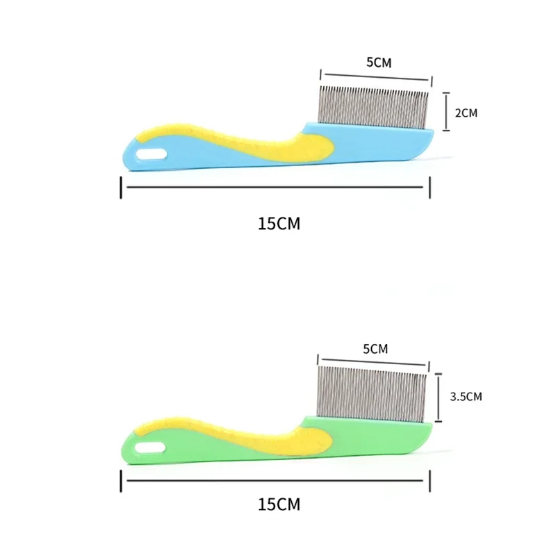 Dogs Cats Anti Lice Comb Pet Stainless Steel Long and Short Needle for Deworming Eggs Knot Grooming Pets Supplies