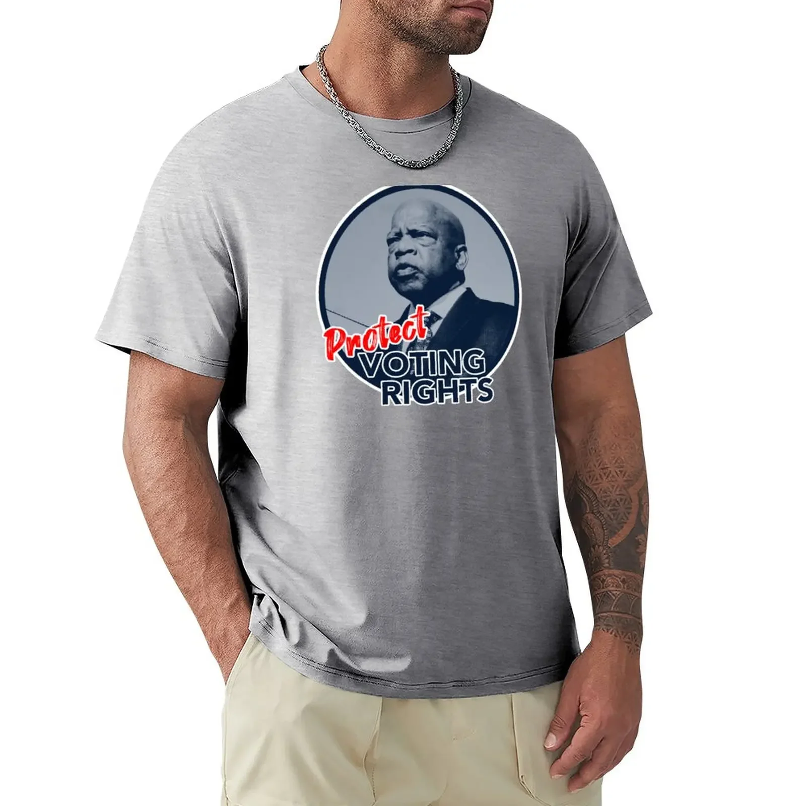 John Lewis - Protect Voting Rights (grays) T-Shirt sublime customs design your own mens t shirts pack