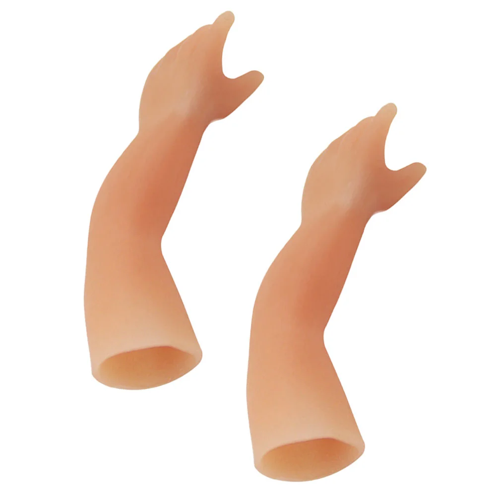 2 Pcs Imp's Hand For Gift Props Finger Toys Tiny Silica Gel Party Favor Trick Halloween