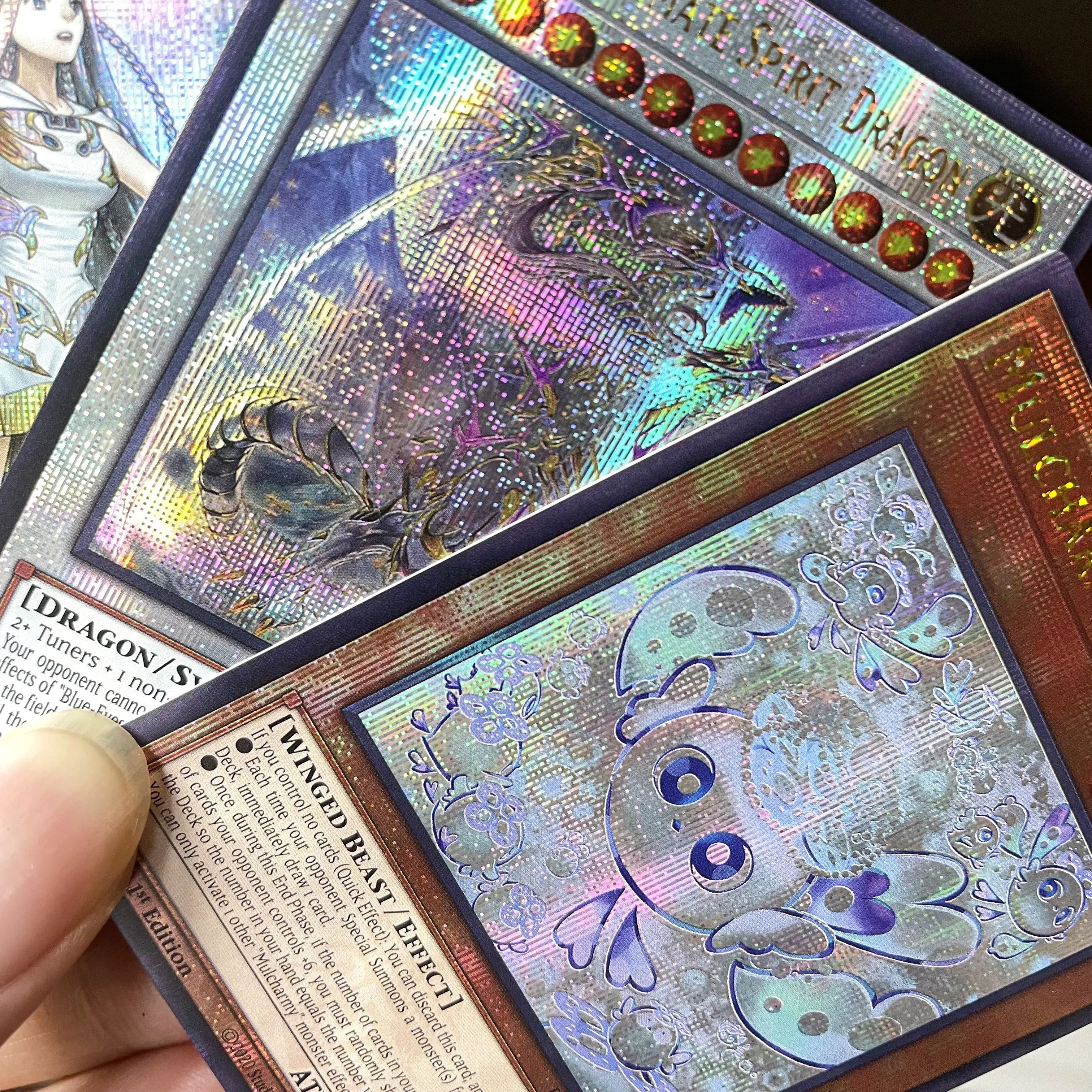 17/23/55 pièces quartier siècle Secret Rare YuGiOh cartes Slifer le ciel Dragon plume Duster Cyber Dragon Proxy YGO FOIL2 ensemble de cartes