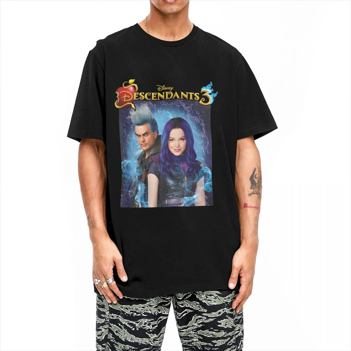 Novelty  Descendants 3 T-Shirts Men Women Round Neck Cotton T Shirt Hades Blood Short Sleeve Tee Shirt Gift Idea Clothes