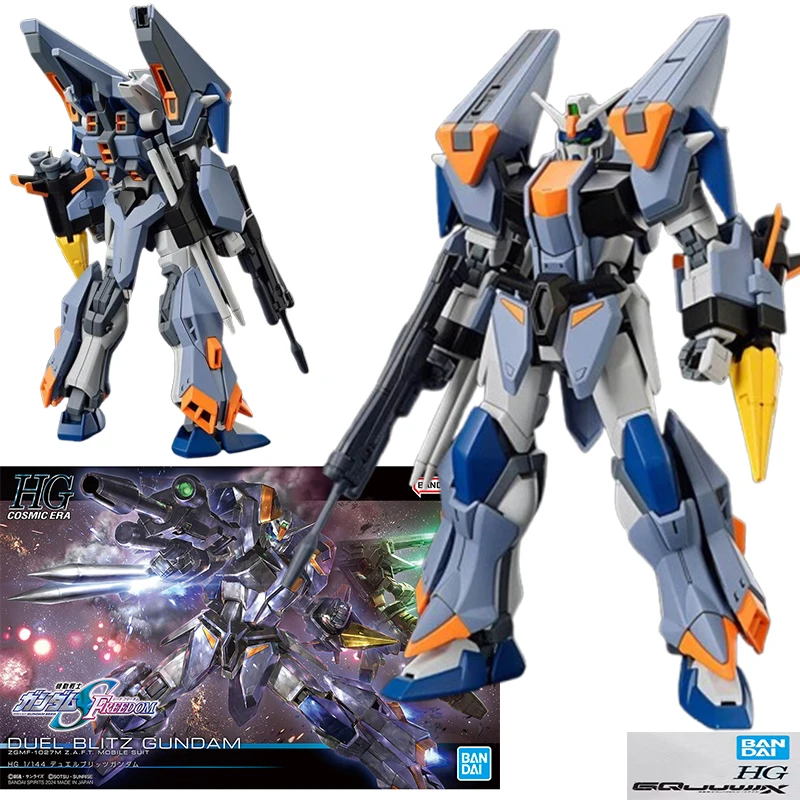 

Spot Bandai HGCE 252 1/144 DUEL BLITZ GUNDAM Anime Character Robot Mobile Suit Model Toys Children's Gift