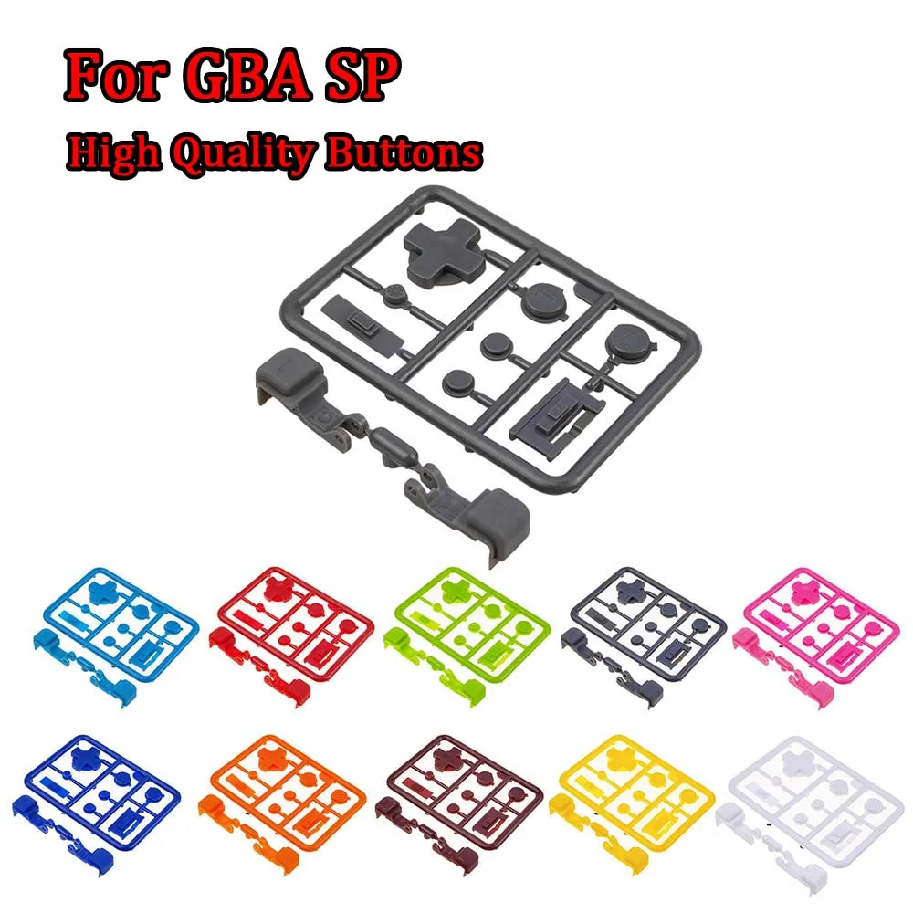 15 Colors Plastic Buttons Kits for GBA SP Original Size High Quality Buttons Keys for Gameboy Advance GBA SP Housing Shell