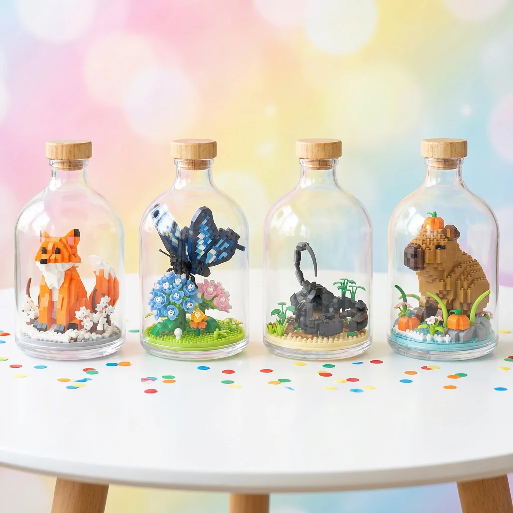 

Handmade Assembly Cute Animals Realistic Micro Building Blocks Fun Model Creative Decoration Toys For Kids Adult Holiday Gift