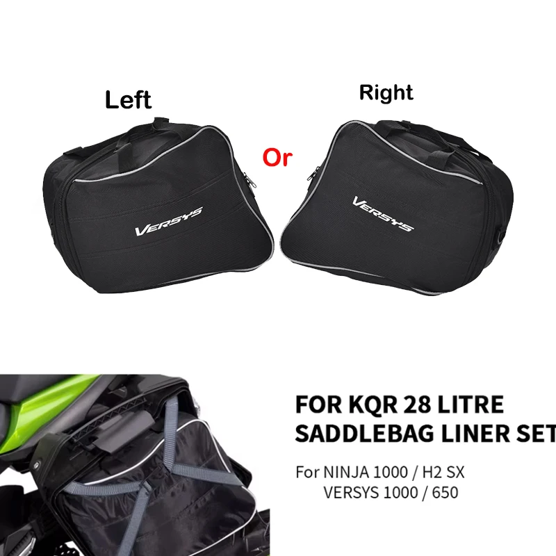 Motorcycle Inner Bags For Kawasaki Versys 1000 650 Ninja 1000 H2 SX KQR 28L Hard Saddlebag Liner Bag Luggage Bag Left or Right