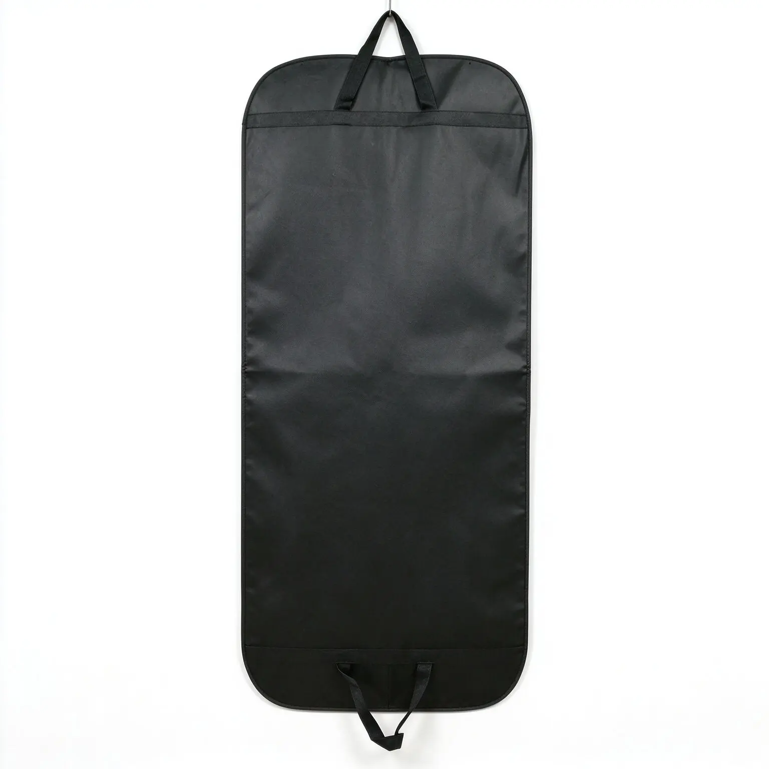 Black Non Woven Garment Bag With Double Handles Hanging Clothes Coat Suit Dress Dust Cover Clothing Storage Travel Protector Bag