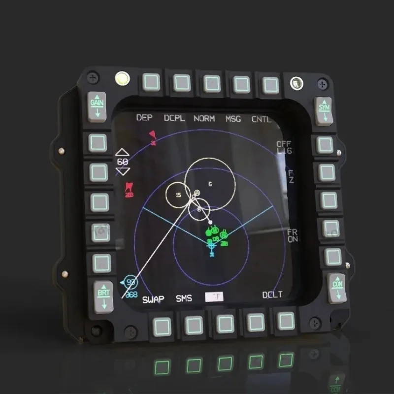 Full Color Screen 600x600 Dpi Pc Usb Cockpit Flight Simulator Mfd Meter For Flight Simulation Game
