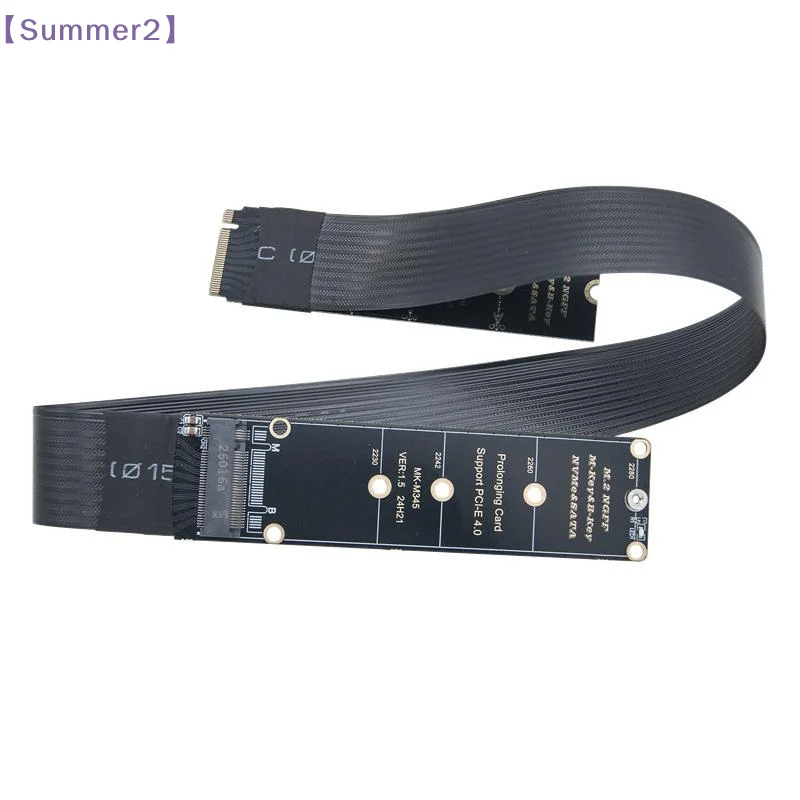 1Pcs 64Gbps High Speed Flexible Ribbon Riser Card For 2230/2242/2260/2280 M2 SSD 30CM M.2 NVMe Key-M PCIe 4.0 X4 Extension〔Sum2〕