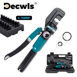 4,6,8,10,16,25,35,50,70mm² Hydraulic Clamp Home Hydraulic Crimping Tool, DIY Cable Wiring Crimping Plier,10T Hydraulic Press