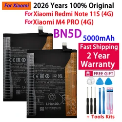 2026 Years 100% Original New For Xiao Mi 5000mAh BN5D Battery For Xiaomi Redmi Note 11S 11 S 4G M4 PRO 4G Mobile Phone Batteries