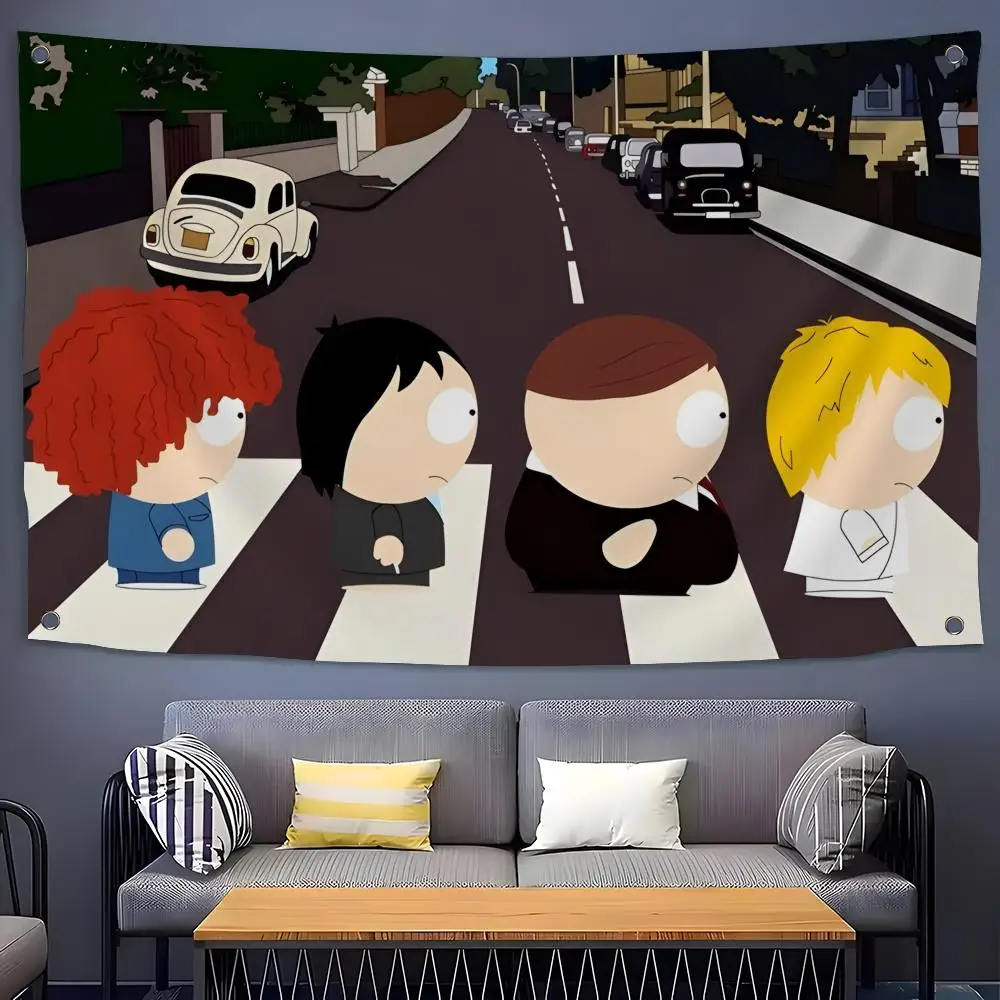 S-South Park Flags Flags for Room, Bedroom, Home, Outdoor, Wall Hanging, Concert Print, Background Decor