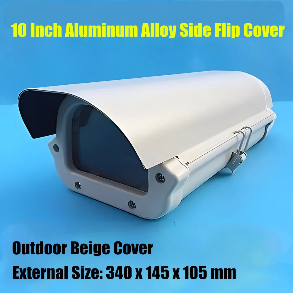 10 Inch Outdoor Street Waterproof IP66 Surveillance CCTV Camera Housing Cover Case Shield with Clean Windshield & Single Lock