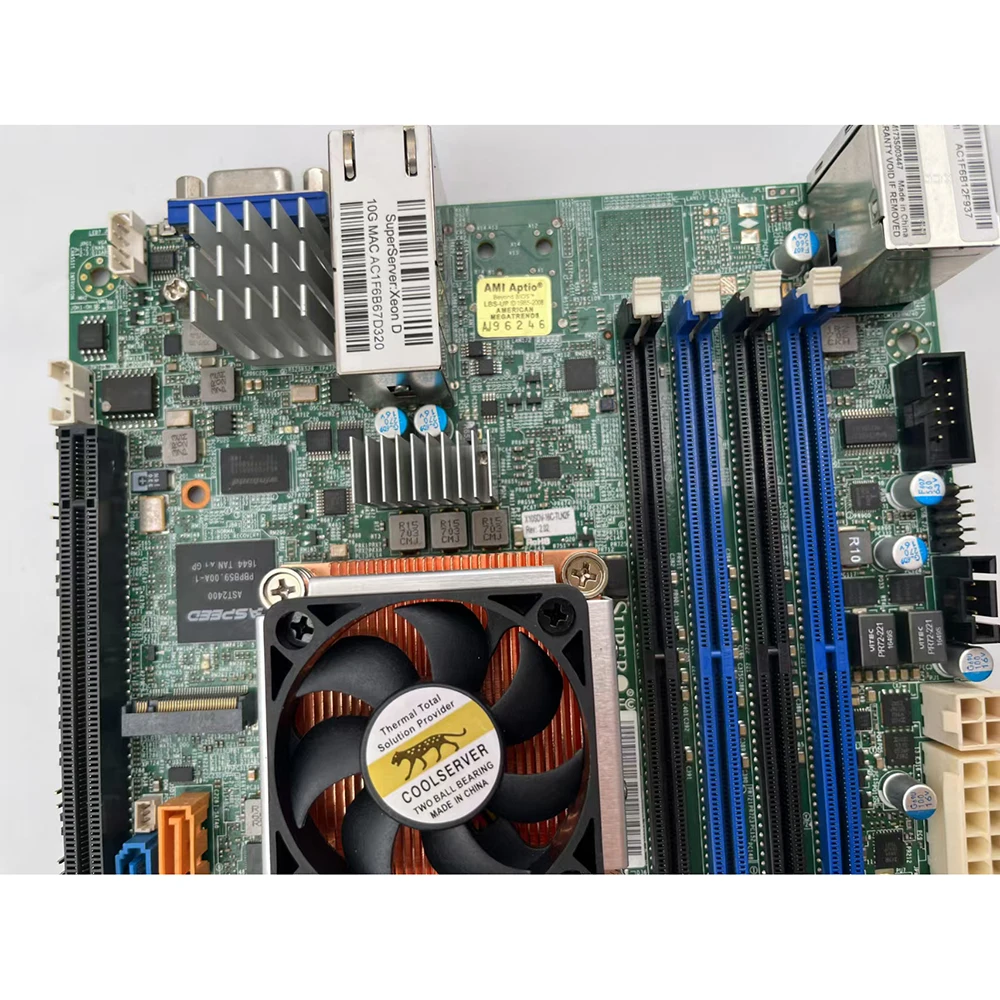

Original Server Motherboard For Supermicro X10SDV-16C-TLN2F ITX DDR4 128GB XEON D1581 NAS Perfect Test