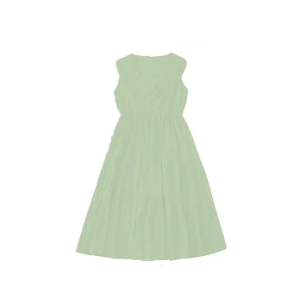 

Fashion Doll Collar Girls Princess Dress Teens Party Summer Cake Dress Beach Vacation Sweet Children Long Dress Holiday