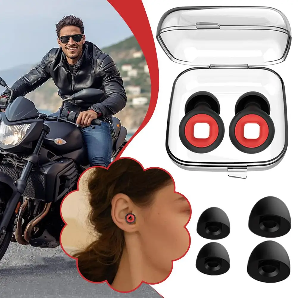 Zatyczki do uszu motocyklowe z podwójnym przetwornikiem, zatyczki do uszu do nauki dla studentów, dźwiękoszczelne i redukujące hałas, zatyczki ochronne przemysłowe.