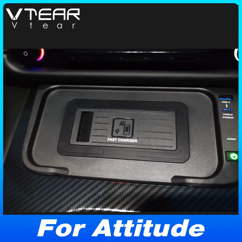 

For Dodge Attitude 2023-2025 Car Wireless Charger Fast Mobile Phone Charging Plate Adapter Interior Products Accessories