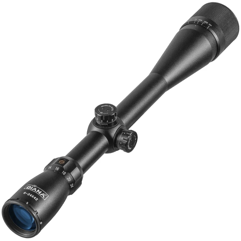 Imagem -02 - Diana-riflescope Tático Retículo Mil-dot Visão Óptica Rifle Scope Airsoft Sniper Escopos de Caça 624x42 ao