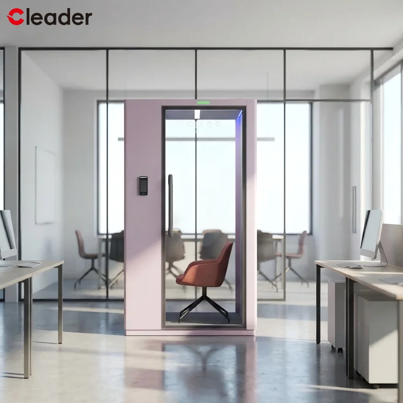 One Persons Office Tiny Furniture Single Reading Space Soundproof Phone Booth Mobile Office Pod for Office Meeting Privacy Pod