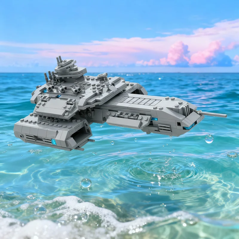 

601 деталь MOC BC Daedalus Stargate SG-1: Конструктор-модель космического корабля, архитектурный набор, рождественский подарок, творческая идея, развивающая игрушка