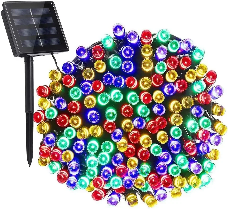 Led Solar String Lights 7m 50 Lights 8 Patterns Solar Fairy String Lights Waterproof Garden Wedding Party Decoration