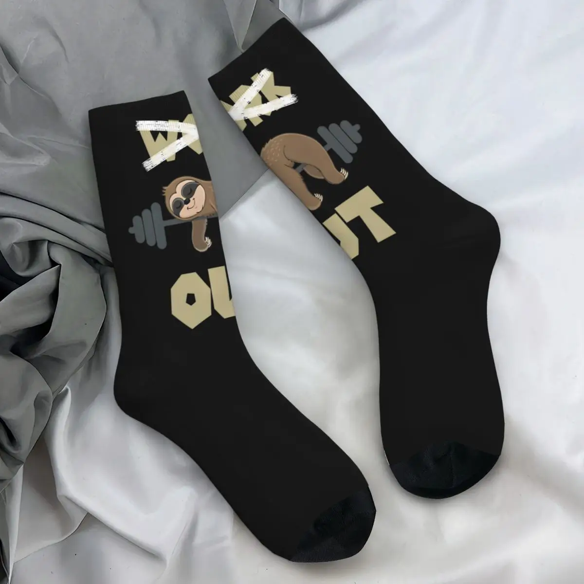 Sloth Bodybuilding Weightlifting Socks Winter Stockings Trendy Women Men Quality Socks Design Skateboard Anti Slip Socks