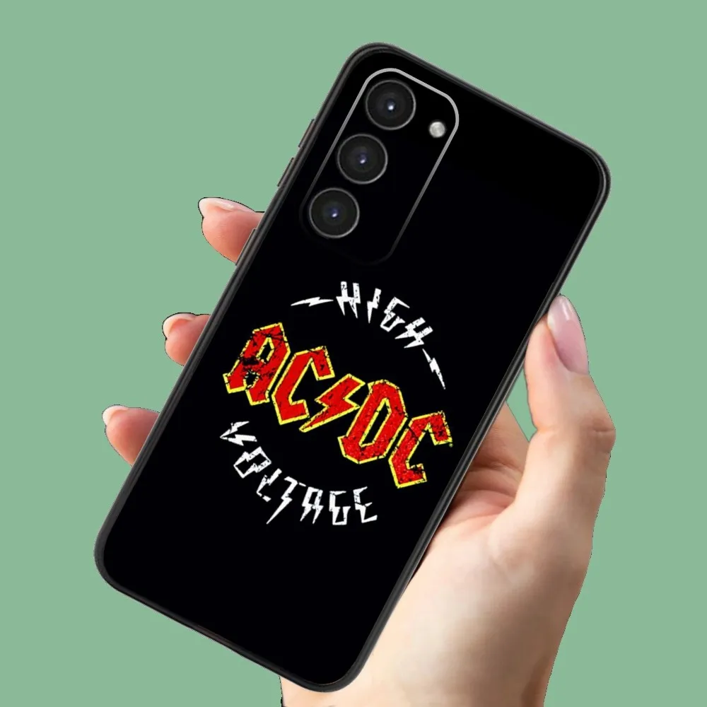 A-AcDc Rock Phone Case For Samsung Galaxy A13,A21s,A22,A31,A32,A52,A53,A71,A80,A91 Soft Black Shell