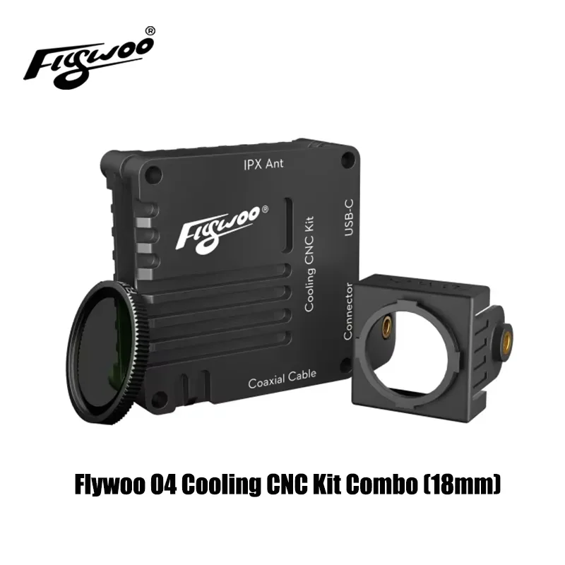 Flywoo CNC Aviation Aluminum Cooling Kit for DJI O4 Air Unit Efficient Heat Dissipation Mod Parts for FPV Racing Drone VTX