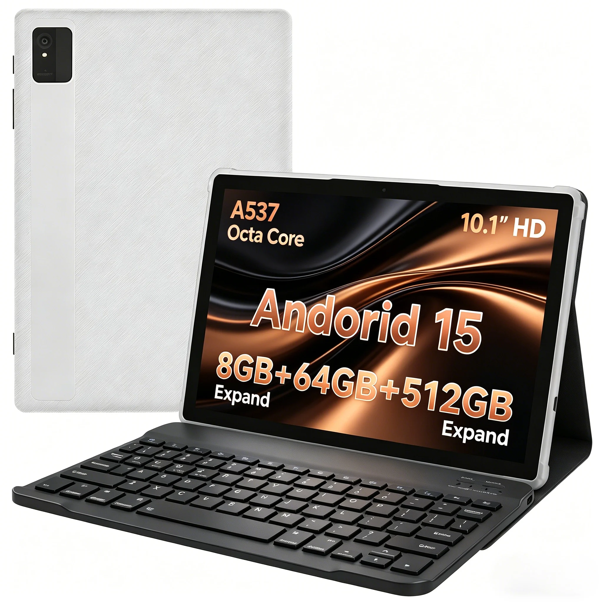 ANRY Android 15 Tablet PC 10 Inch Octa Core 8GB(4GB+4GB Expand) RAM 64GB ROM 5000mAh WiFi Bluetooth Tablet With Keyboard Mouse