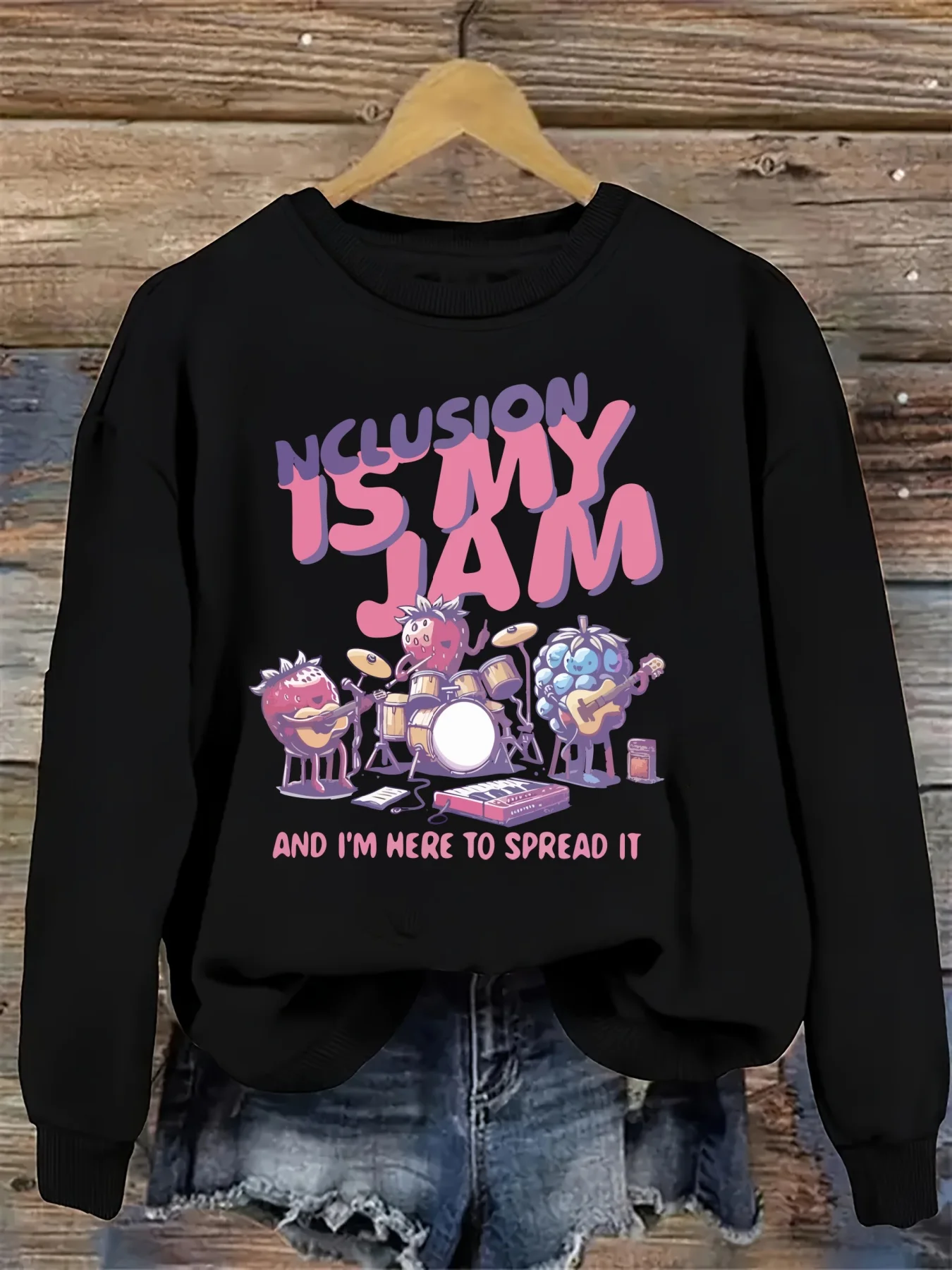 

Fun Fruit Band Graphic Printing Autumn and Winter Cotton Men's and Women's Sweatshirts Outdoor Sports Leisure Fashion Trend