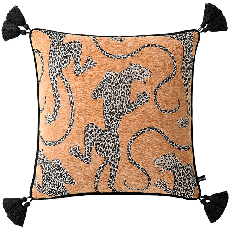 Ancient Pattern Tiger Pillow Cover Mystical Animal Pillowcase Troppical Decorative Cushion Cover For Couch Garden Home Bed 45cm