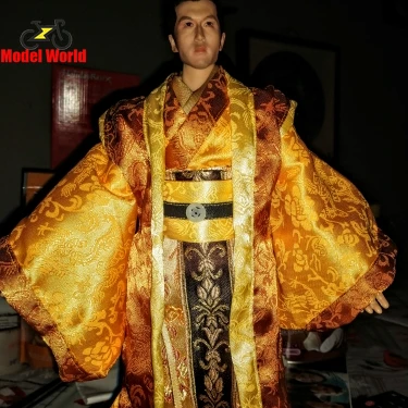 IN STOCK 1/6 scale male clothes  ancient chinese emperor costume fit 12 inches DIY action figure body model