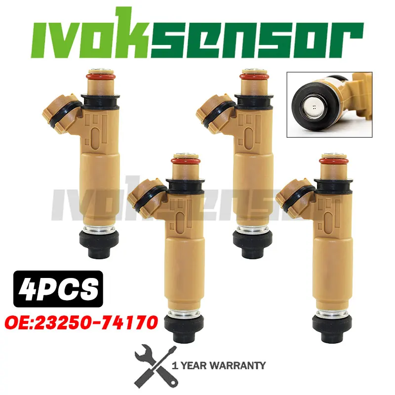 4pcs/Lot New Fuel Injector Nozzle 23250-74170 23209-74170 Injector For TOYOTA Avensis 2.0L 3S-FE 1997 RAV4 2.0L 3S-FE 1997