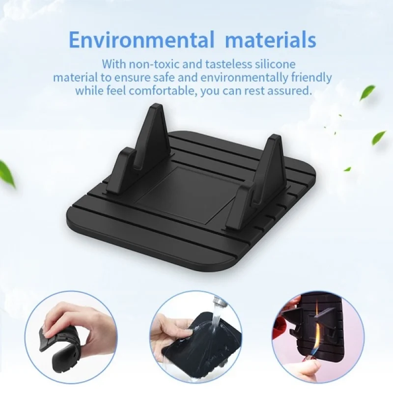 Universal Anti-slip Car Phone Holder Silicone Mat Pad Dashboard Phone Stand Mount Phone GPS Bracket For iPhone 13 Pro Max