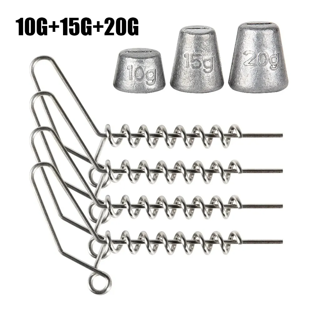 Spinpoler Multi Tiefe Flache Schraube Hecht Keine Rotation System 5g 10g 15g 20g Blei Softbait Curltail Rig Angelausrüstung Zubehör