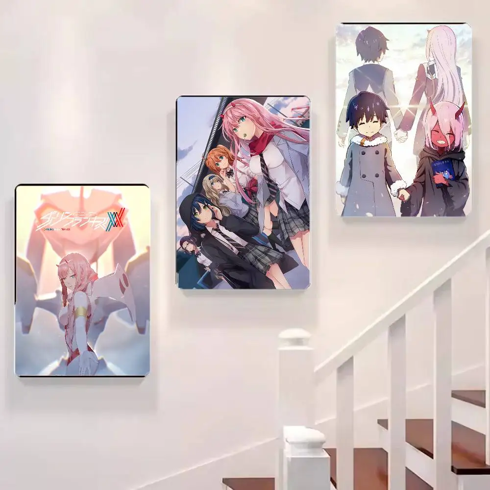 Anime Darling In The Franxx Poster Arte autoadesiva Adesivo di carta impermeabile Decorazione della parete della stanza della casa