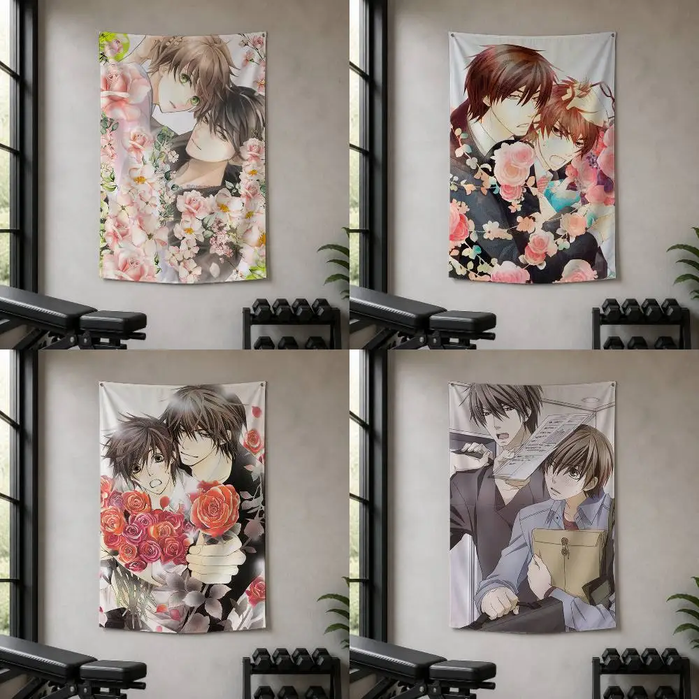1pc Sekai Ichi Hatsukoi Cartoon Style Decorative Art Flag Banner for Picnic Camping Party and Home Decor