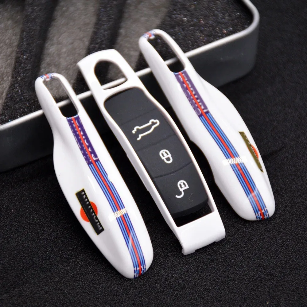 Remote Key Case cover Replacement For Porsche Cayenne Panamera Cayman Macan Boxster 971 9YA 718 911 Racing Keyless Hard Case