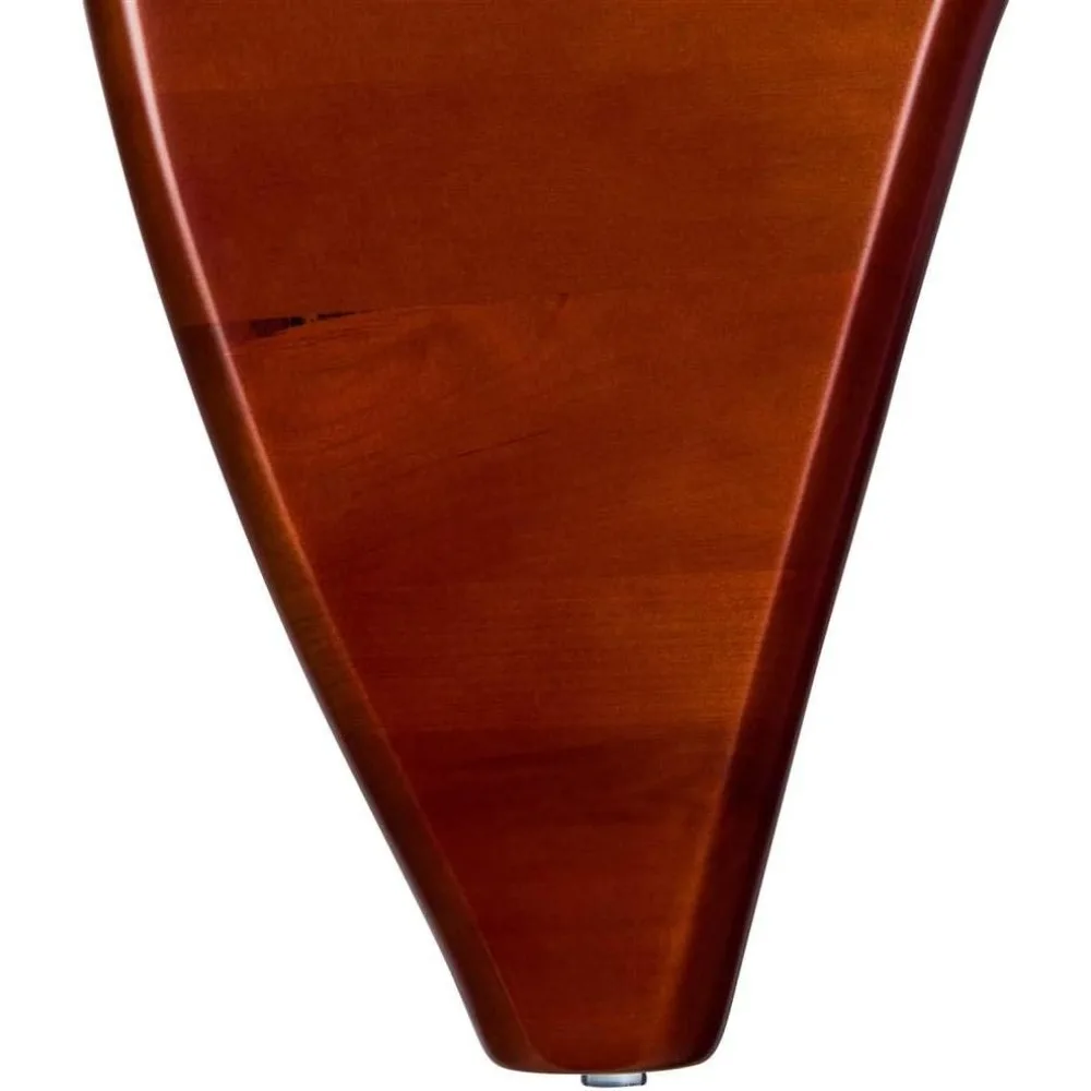 Mesa de centro Triangular superior de vidrio con Base de madera de Fresno brillante para el hogar, sala de estar, oficina, Colección Imperial in