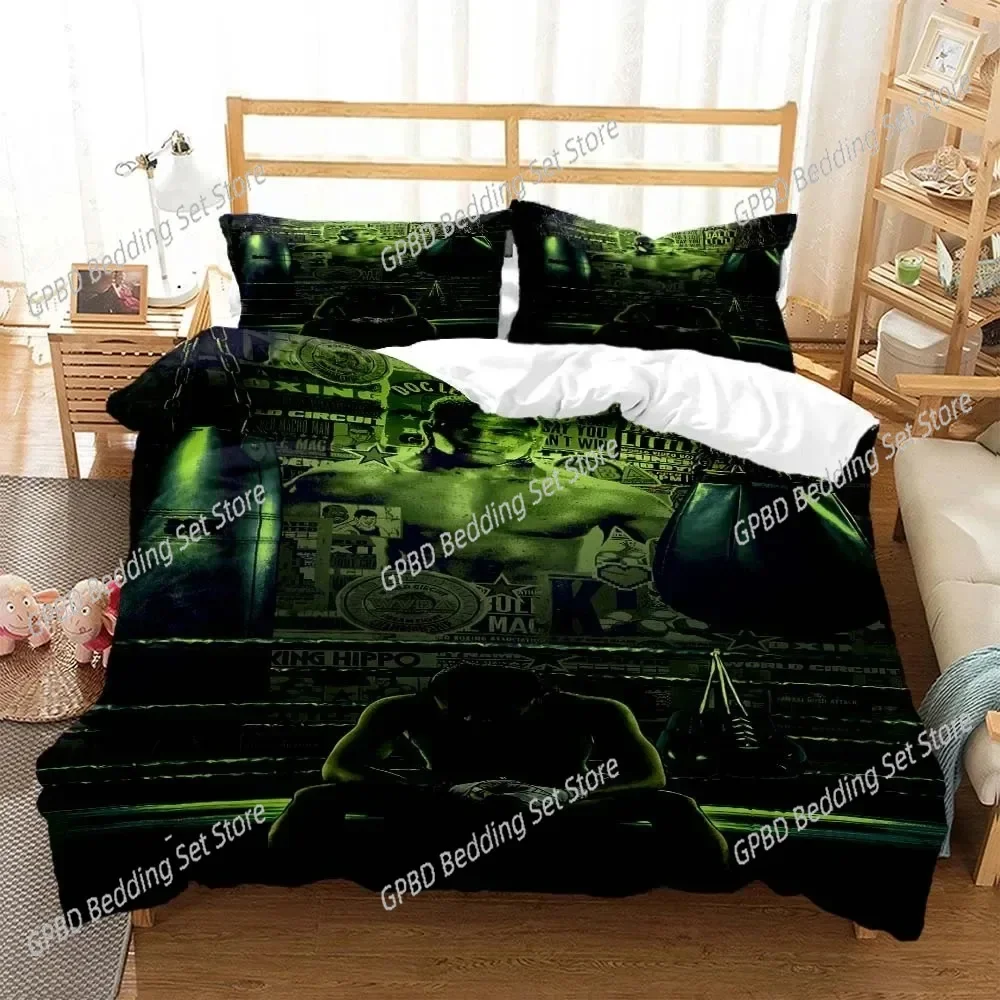 Mike Tyson Boxing Champion Bedding Set,Duvet Cover Bed Set Quilt Cover Pillowcase,King Queen Twin Size Boys Girls Adults