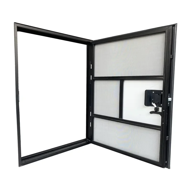 

Aluminum Alloy Frame Single-Point Lock Right Corner Exit Door for RV Caravan Camper Trailer Without Window for TONGFA