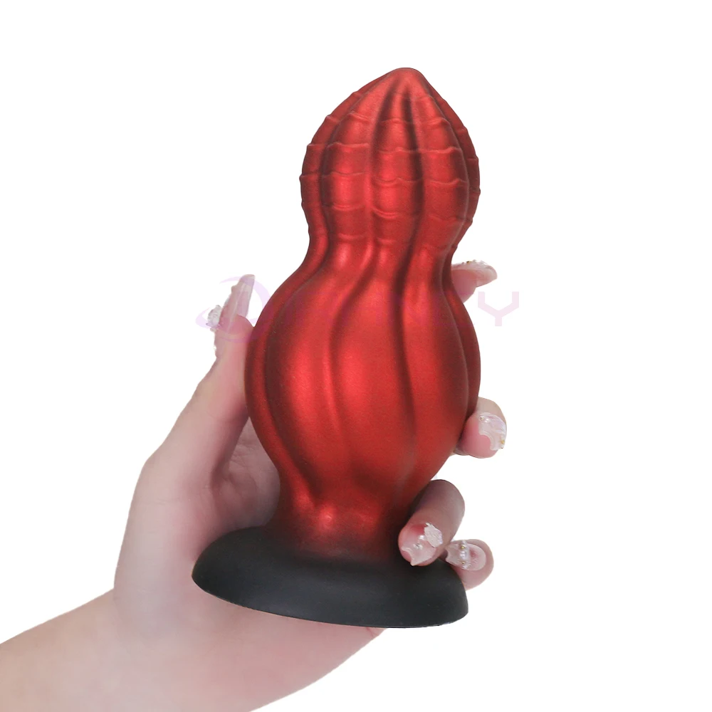 Consoladores Anales de silicona para adultos, Juguetes sexuales de 5-8cm, con cuentas grandes para masturbación, masaje de próstata, tienda de sexo