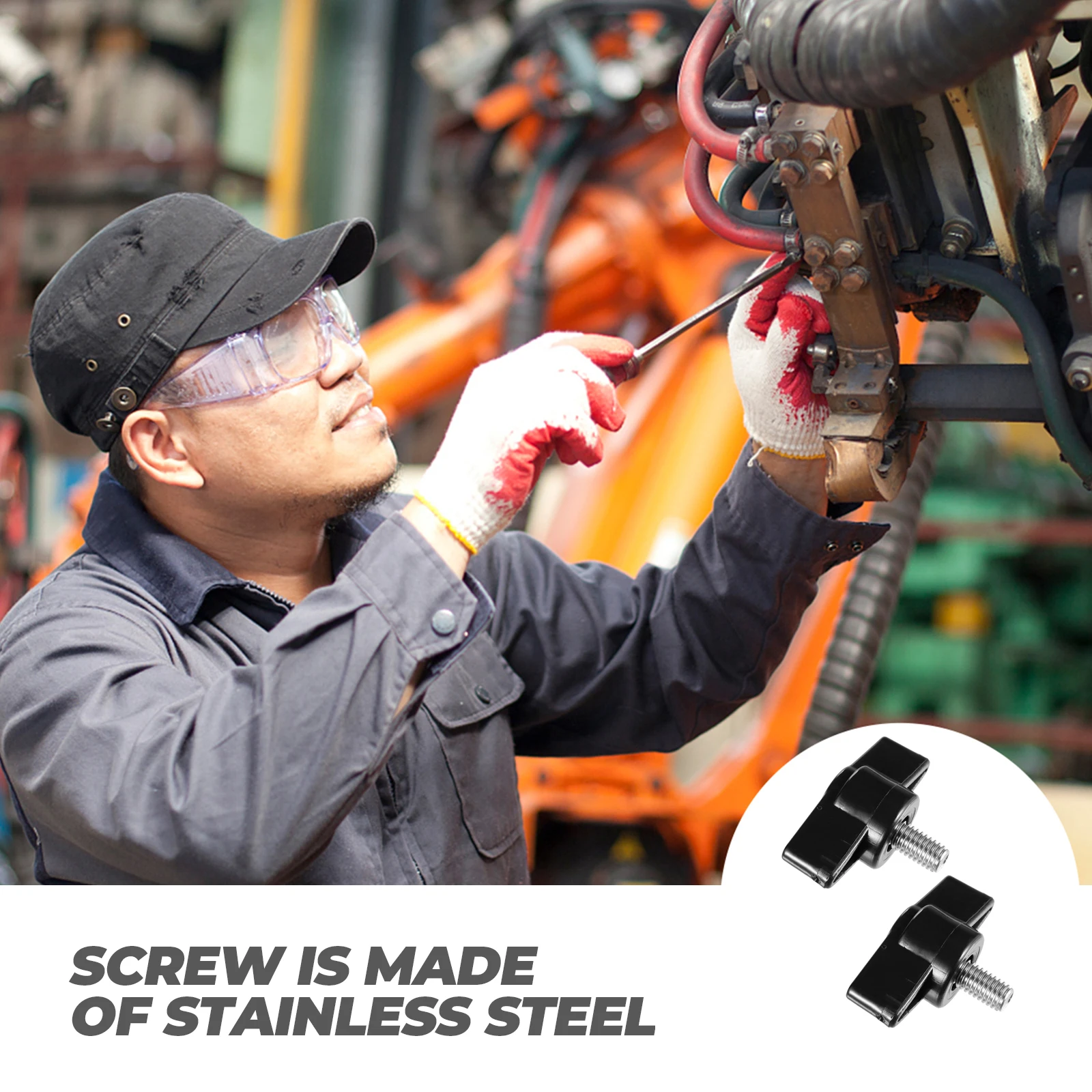 

5Pcs T Shape Thumb Screw Knurled Hand Screw ABS Stainless Steel Outer Hex Bolt Clamping Fastener for Equipment Communication