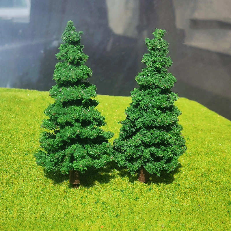 20pcs OO HO TT N Scale Miniature Tree for Model Railway Layout Artificial Cedar Festival Decoration Wargaming Terrain Landscape