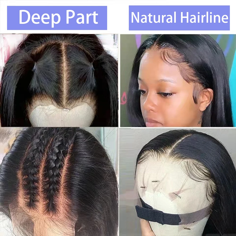 الفيتنامية العظام مستقيم بوب شعر الإنسان شعر مستعار قصير 13x4 الدانتيل أمامي بوب شعر مستعار 100% شعر الإنسان شعر مستعار 12 14 بوصة 200% #4