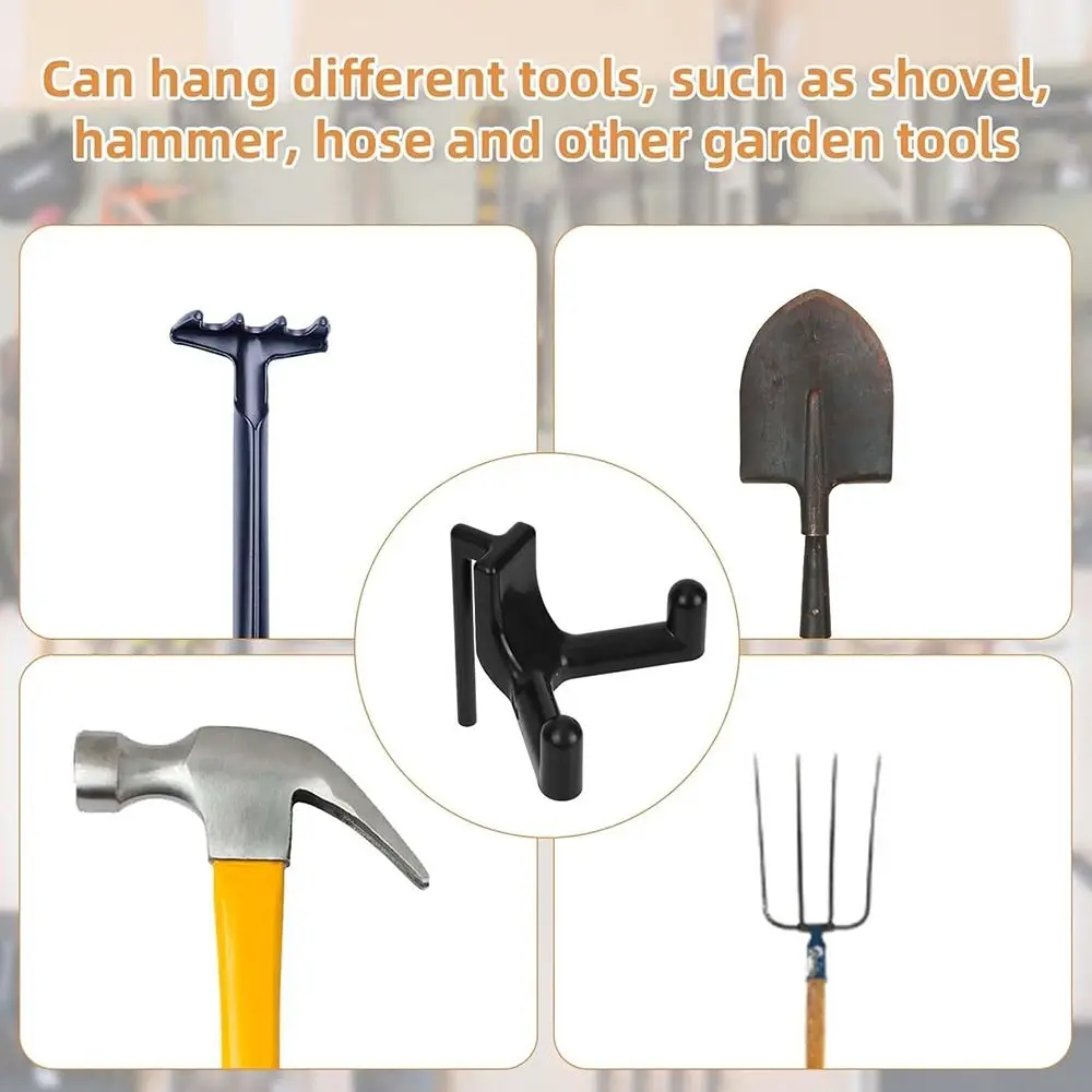 ตะขอแขวนอุปกรณ์ทำสวนแบบประหยัดพื้นที่ 1 ชิ้น ทำจากพลาสติก สำหรับแขวนเครื่องมือทำสวน ตะขอเก็บของสำหรับเครื่องมือไฟฟ้าและพลั่ว