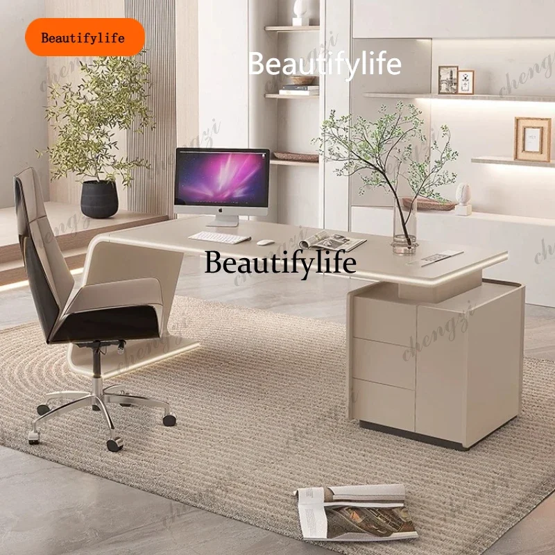 B456 Pliante Office Table Gaming Table Motion Study Room Desks Gaming Desk Computer Desk Modern Luxury LED Lamp Computer Desks T
