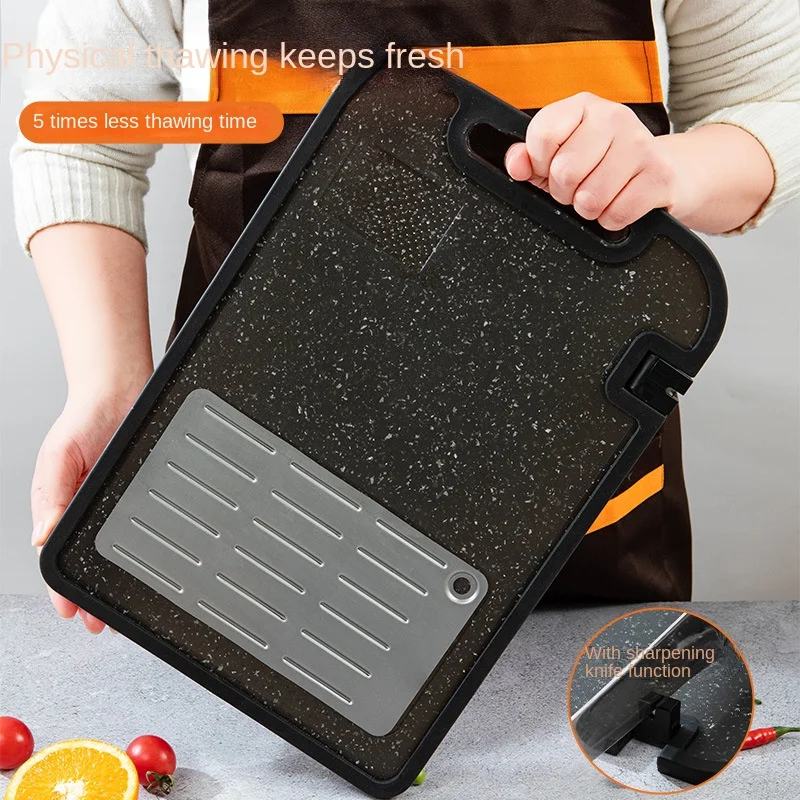 

Kitchen thawing cutting board, household multifunctional food grade PP double-sided fruit chopping board